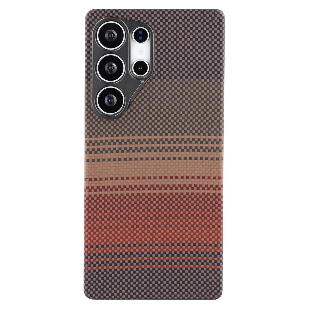 Магнитный чехол для Samsung Galaxy S23 Ultra с точными вырезами, градиентный чехол для телефона из арамидного волокна с металлическим обрамлением объектива