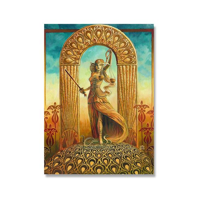 Греческий миф, богиня, ведьма, языческий настенный художественный постер, психоделический богемный цыганский холст, картина с принтом, домашний декор для спальни