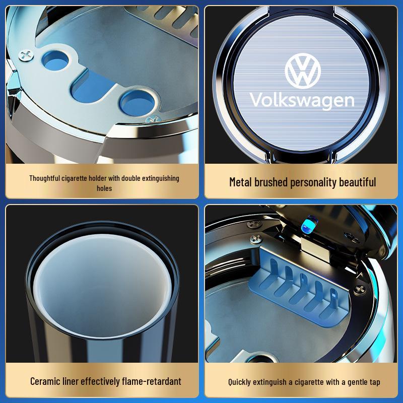 BYD Car Han Multifunctional Hanging LED Ashtray with Lid - Interior Accessory