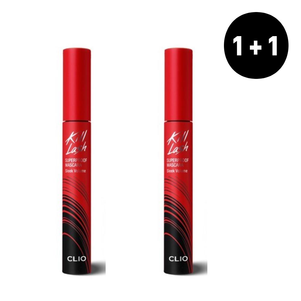 Kill Lash Super Proof Mascara 1+1 Special Set Eyelash Curl Maintenance Rich Volume, No. 3 Smooth Volume, 2 Pieces