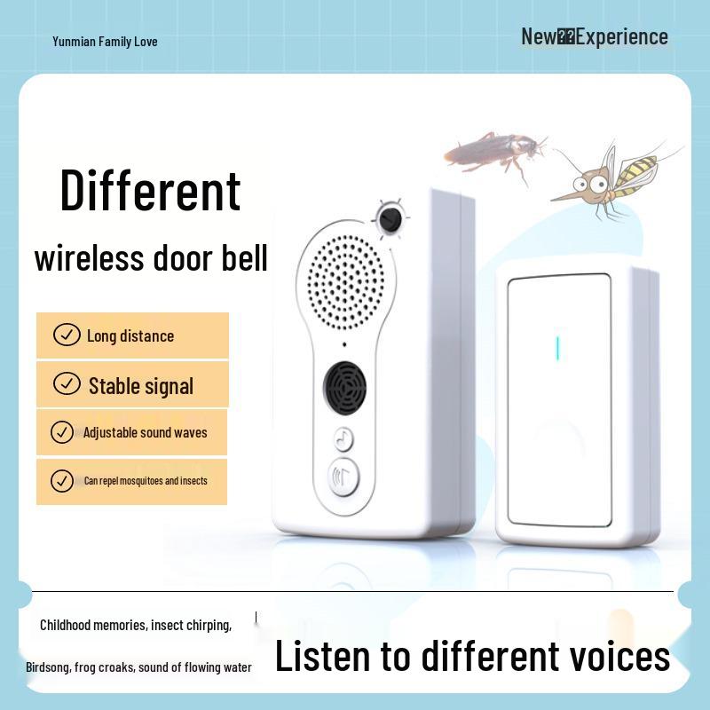 Villa Wireless Doorbell - Long-Range Remote, Wall-Penetrating Signal, High Volume, Stable Ringing for Homes
