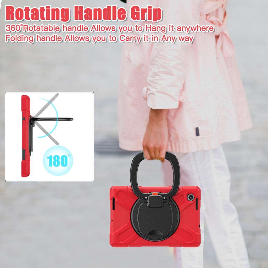 360 Rotatable Kids Case Universal For Lenovo Tab M8 4th Gen 2024 2023 TB300FU 300XU TB301FU 301XU Heavy Duty Stand Cover Funda