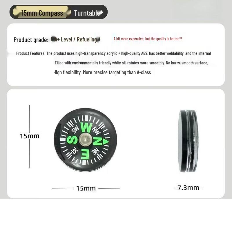 Qianyue Outdoor Plastic Compass (10-Pack)