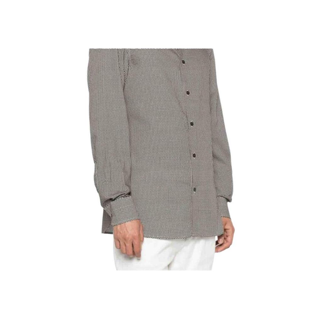 Emporio Armani Жаккардовая однобортная рубашка с длинным рукавом Мужские рубашки 6R1C86-1NMVZ-F084