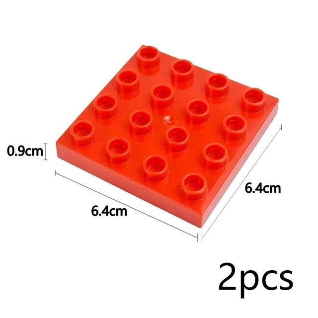 Duploes Big Size Baseplate Multiple Sizes 16x16 8x8 4x4 Bricks Assembly Plates Large Particles Figures Building Blocks Kid Toys