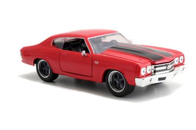 ДЖАДАТОЙС 1:24 Форсаж Литая модель автомобиля DOM'S CHEVY CHEVELLE SS Красно-черный 1970 Chevelle Красный Черный