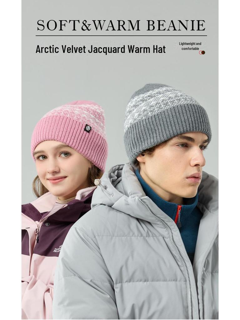 Женская зимняя шапка с жаккардовым узором Fair Isle с толстой повязкой на голову и наушниками