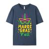 Its Mardi Gras Yall Mask Tshirt Normal Short Sleeve Newest Round Neck 100 Cotton Tees Letter Teeshirt Husband Valentine Day