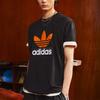 Adidas Оригинальная спортивная футболка с круглым вырезом и принтом логотипа, мужские топы, черная JF0660