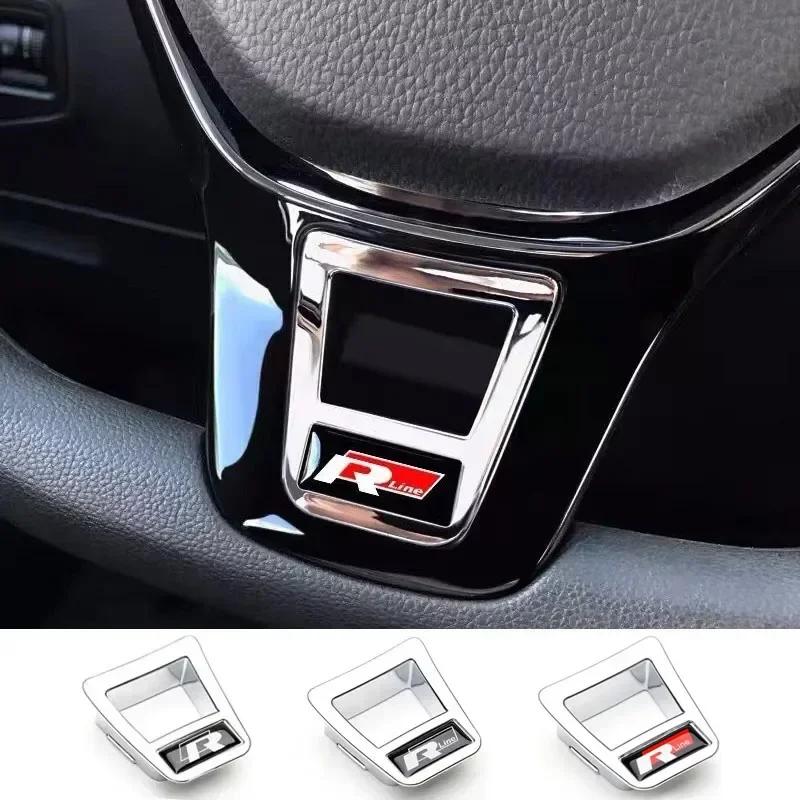 hijk1 ·Chrome Car Steering Wheel Decoration Cover Trim Accessories For Volkswagen VW GTI Polo Golf Passat Tiguan Arteon Taigo Caddy GT