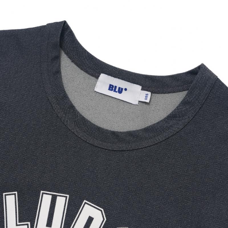 Blu DoT Graphic PrinT Long Sleeve T shirT Ny