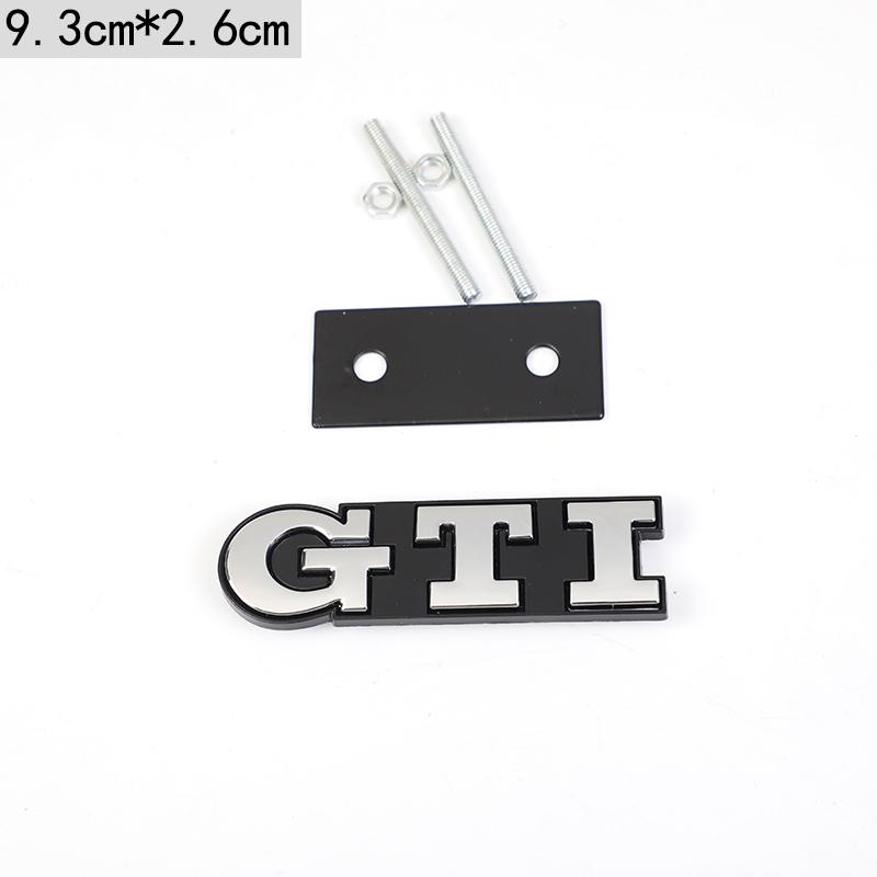 Металлическая наклейка с логотипом GTI на решетку радиатора автомобиля для VW Polo Golf 5 6 Passat B3 Scirocco Tiguan Jetta Touareg Beetle Touran CC