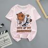 Capybara Summer Childrens Wear Shortsleeved Capybara Cute Childrens Roundneck Pink Trendy Brand Breathable Tshirt