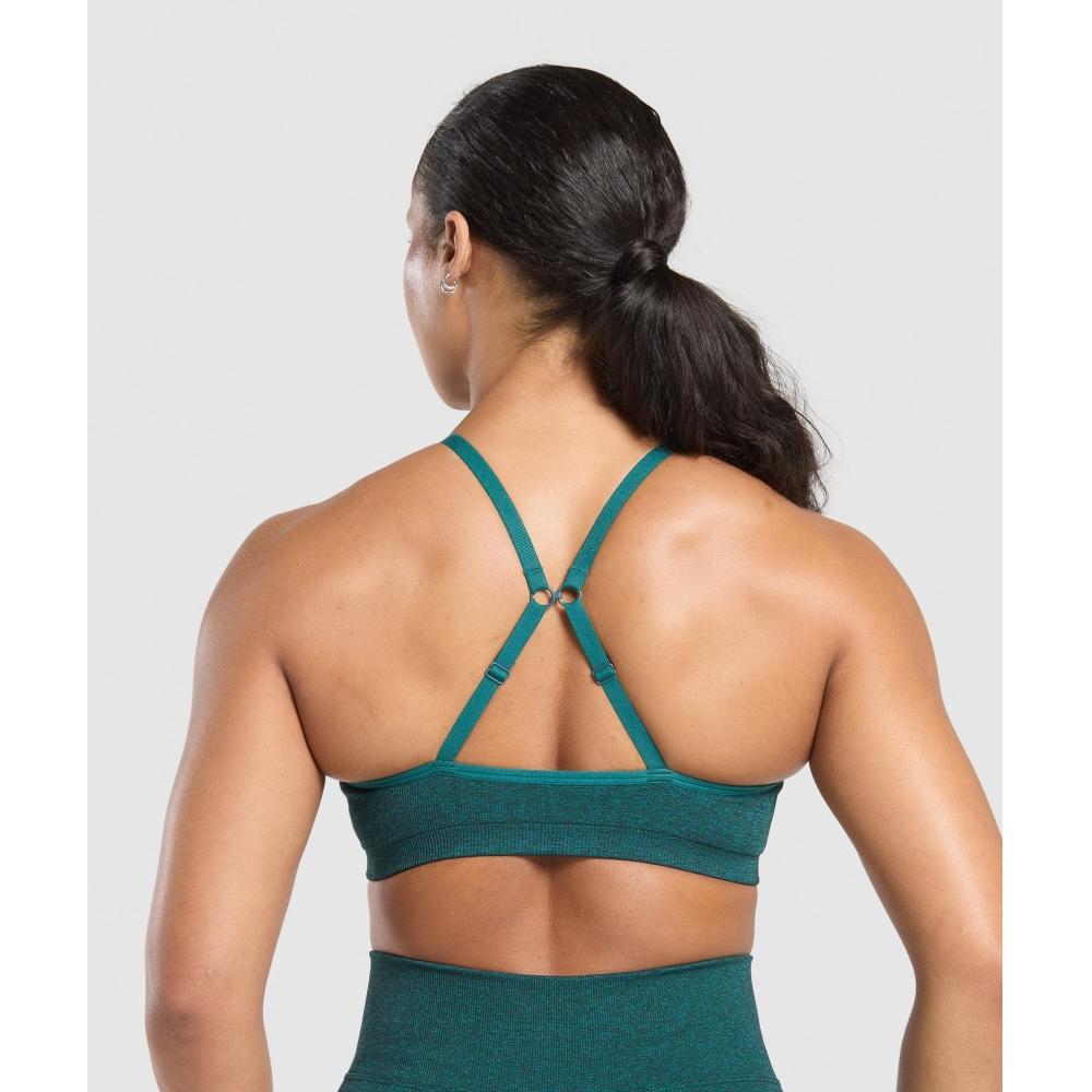 Gymshark Бесшовный спортивный бюстгальтер Lift Functional Teal Black Marl B3b3q Tbt5