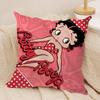 Чехол на подушку Betty Boop Короткий плюш Двусторонний принт Квадратный декоративный чехол для подушки на диван Домашний декор