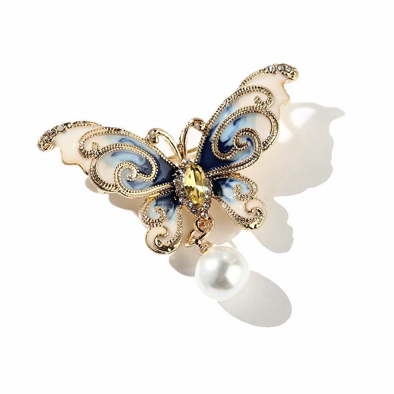 Diamond Butterfly Brooch Scarf Sweater Accessories