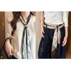 Cashmere Floral Silk Scarf: Women's Summer Thin Retro Ribbon, Neck Tie & Waist Accessory