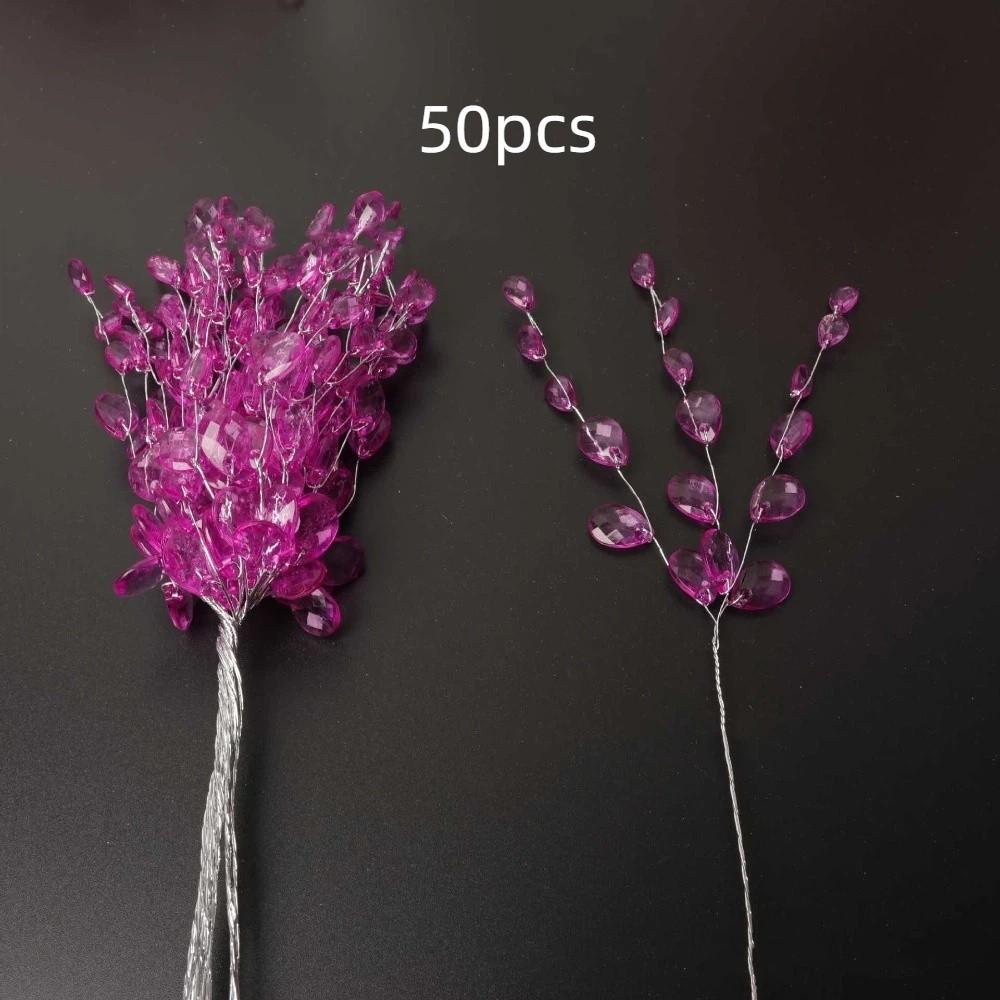 50 шт. Декор для поделок Хрустальные бутоны Ветки Свадебная Вечеринка Свадебная Тиара Искусственный Букет Для Дома Сделай Сам Хрустальный Цветок Капля Воды