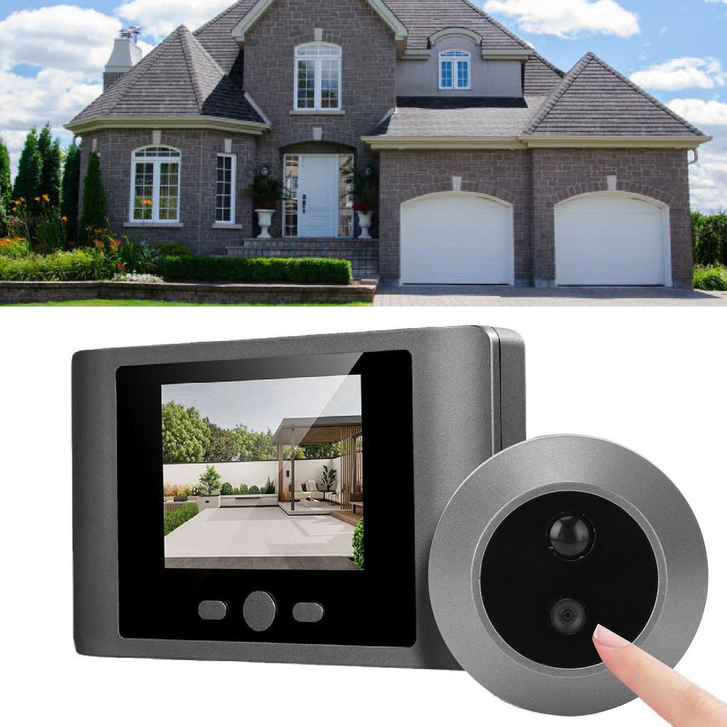 Цифровой дверной глазок 2,8-дюймовый ЖК-дисплей с ночным видением и инфракрасным датчиком движения, входная дверная камера-глазок