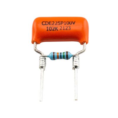 Musiclily Pro Treble Bleed Mod 225P Конденсатор Orange Drop с Прецизионными Резисторами для Электрогитары/Бас-гитары, 0.001 мкФ+150 кОм