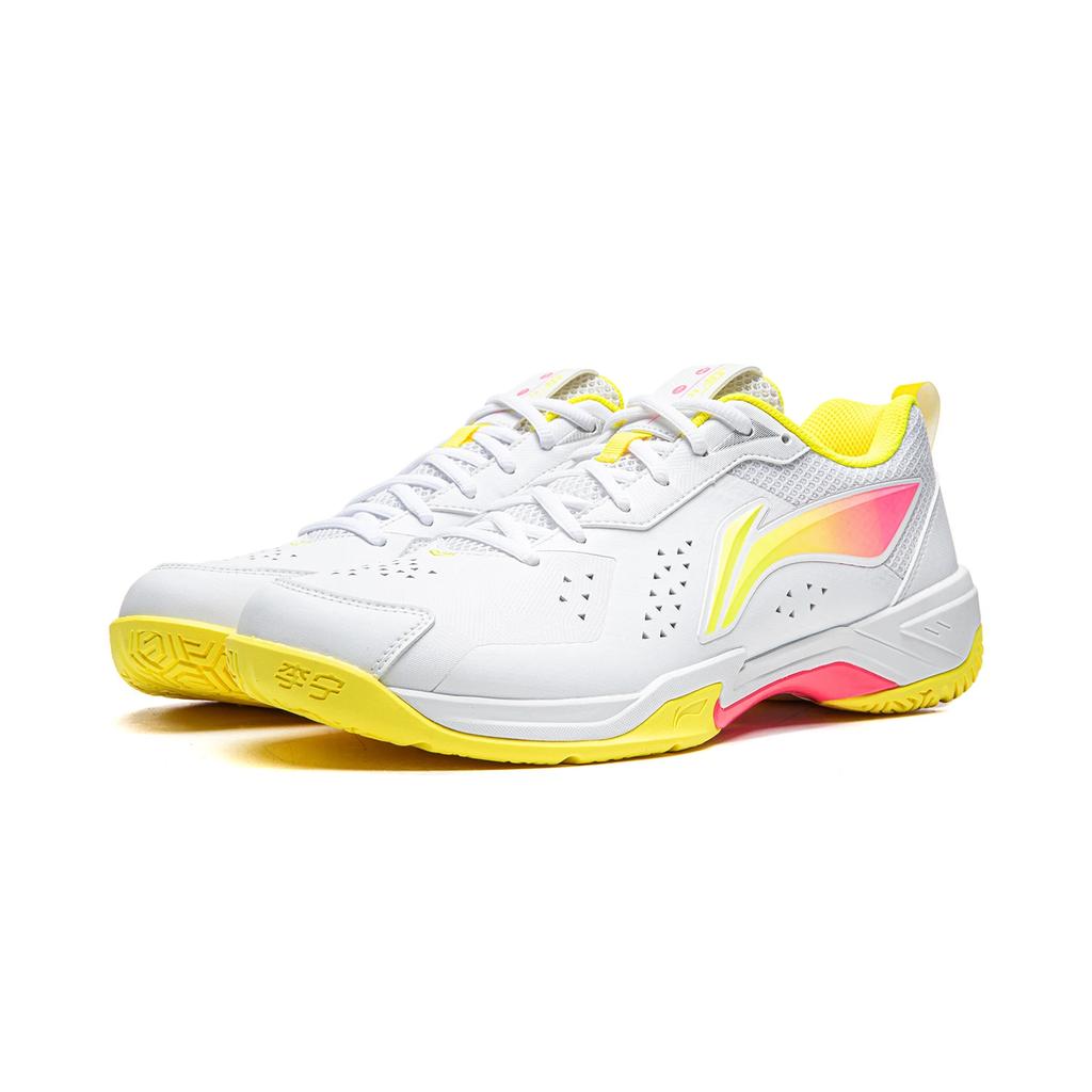 Li Ning Blade 2 SE Износостойкие Дышащие Покрытие Поддержка Низкие Бадминтонные Кроссовки Унисекс Белый Розовый AYTW001-2