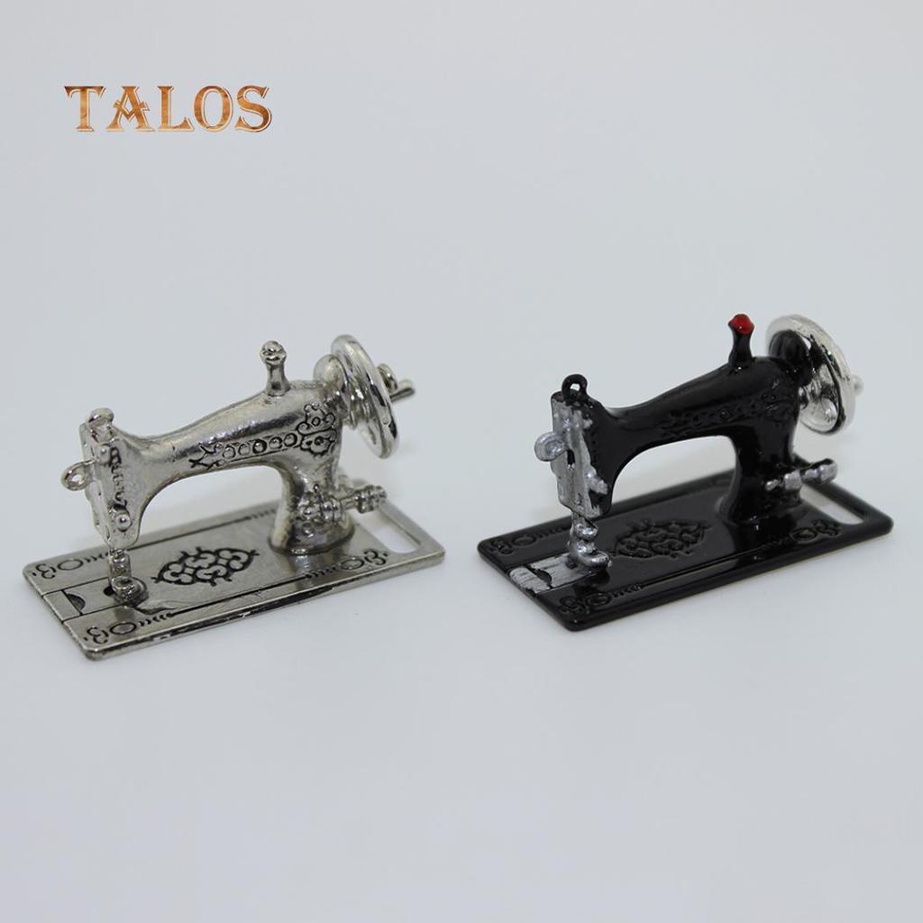Mini Lovely Metal Sewing Machine Model Toy Dollhouse Miniature Accessories Toys For All Age