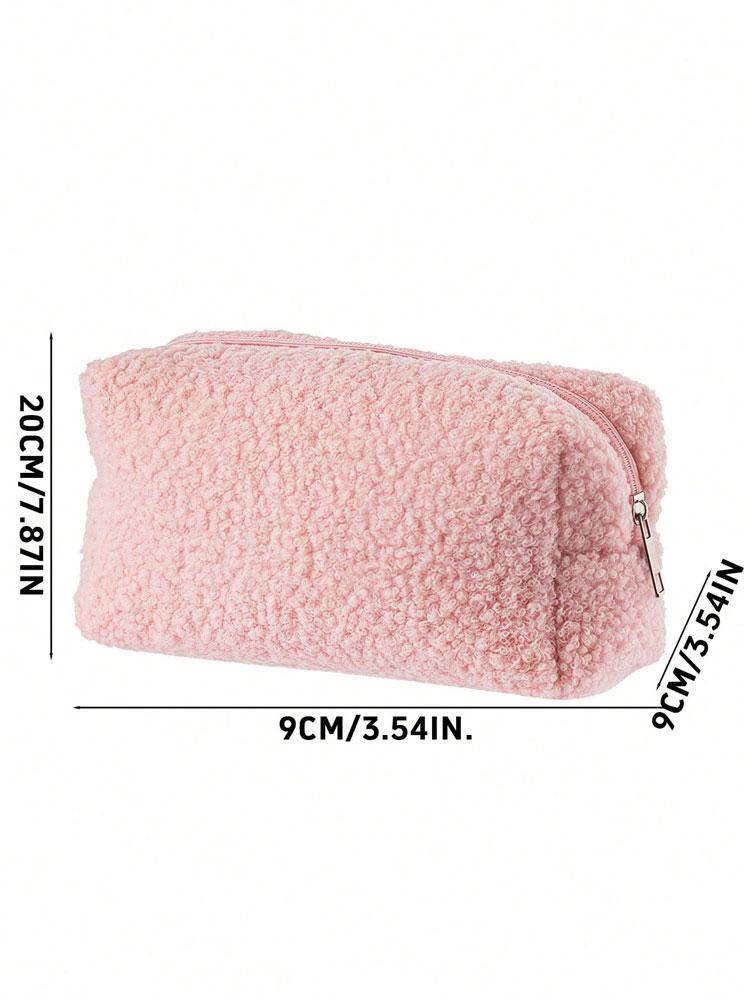 1 шт. новый плюшевый косметический мешок милый высокий уровень внешнего вида большая вместимость подходит для: шопинг, путешествия, на каждый день и круглый год