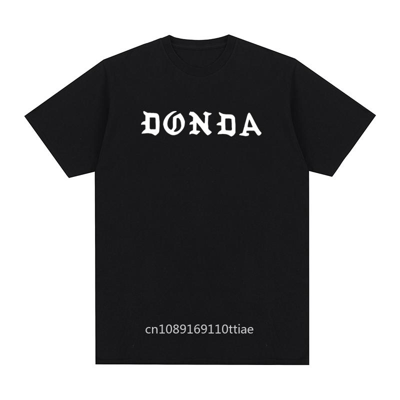 Donda Канье Уэст Черная футболка с круглым вырезом 100% гребенчатый хлопок Новая футболка Топы Унисекс
