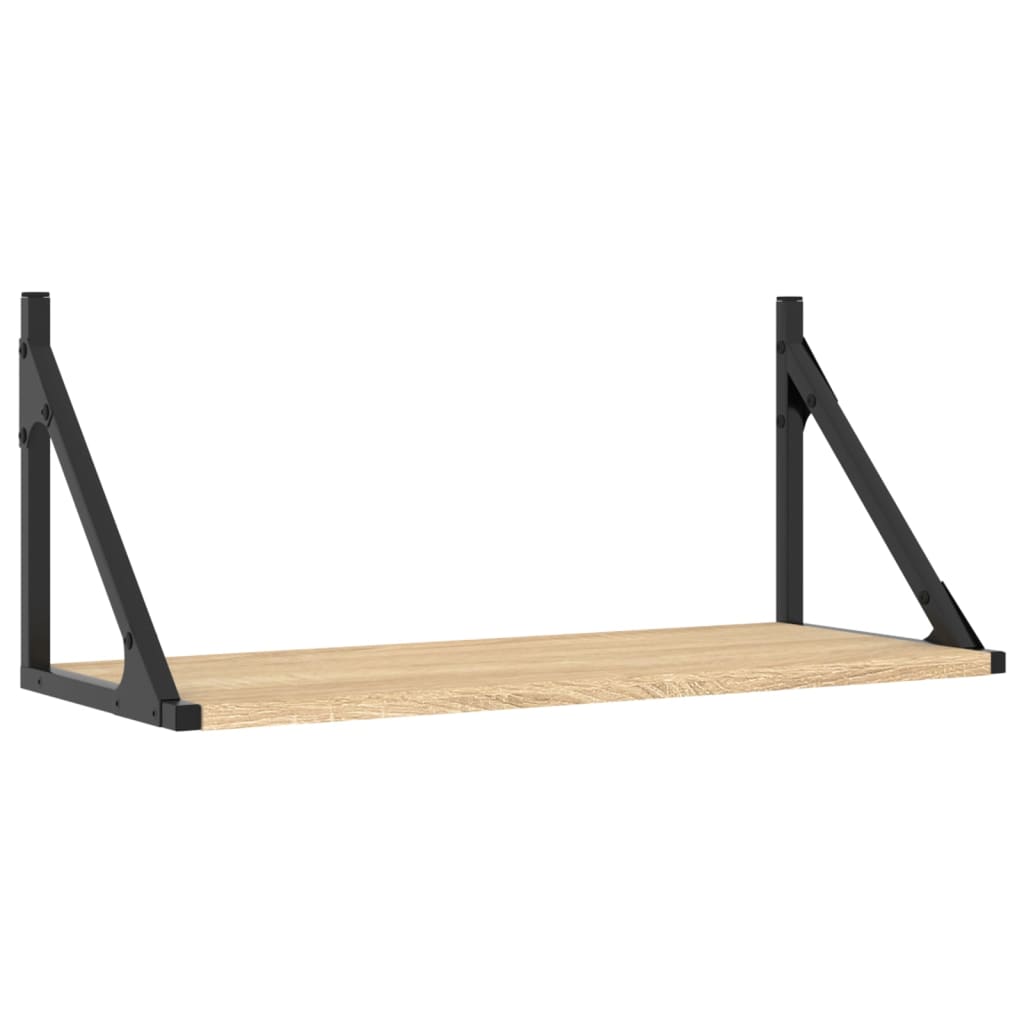 Wall Shelves 2 pcs Sonoma Oak 60 x 25 x 25.5 cm engineered wood