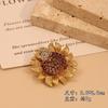 A Niche High-end Sunflower Bee Studded Diamond Brooch Adds a Romantic Atmosphere To The Design Lighting Up Sunny Outfits