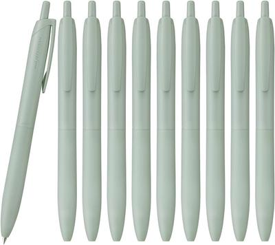 Mitsubishi Pencil Шариковая ручка Jetstream Light Touch, 10 штук, цвет шалфея, на масляной основе, Ручки, Наконечник 0,5 мм, Зеленый, SXNLS05.52 (10P)