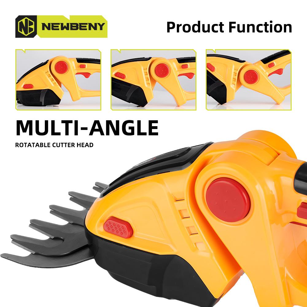 Newbeny Электрический триммер для живой изгороди 2 в 1, беспроводная эффективная бытовая секаторная пила, перезаряжаемые электроинструменты для батареи Makita 18 В
