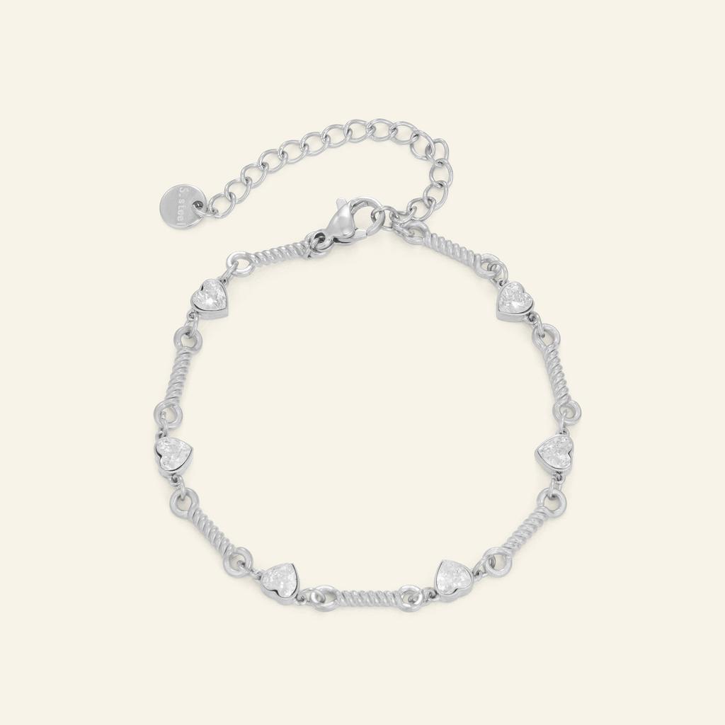2026 AW NEW GOTHIC STRING THREAD HEART CUTE ZIRCON SPAIN DAILY BRACELET Dazan INS Stainless Steel HOT SELLING LADY JEWELRY GIFT