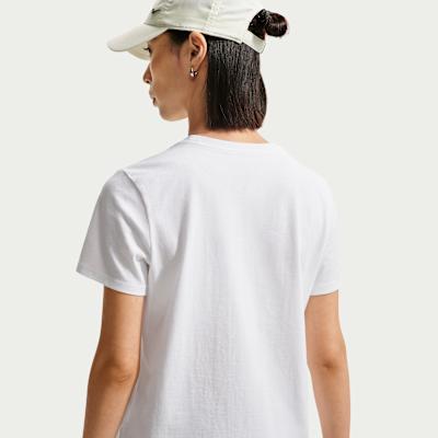 Women's Nike Club T Shirts Women's White Crew Neck