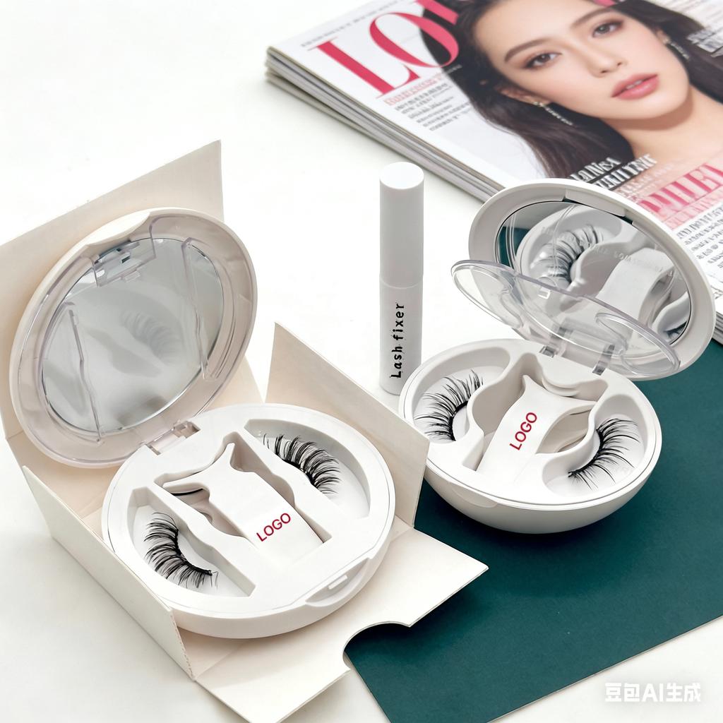 Soft Magnetic Eyelashes Set with Magnetic Liner & Applicator Vegan Cruelty-Free Reusable Lashes
