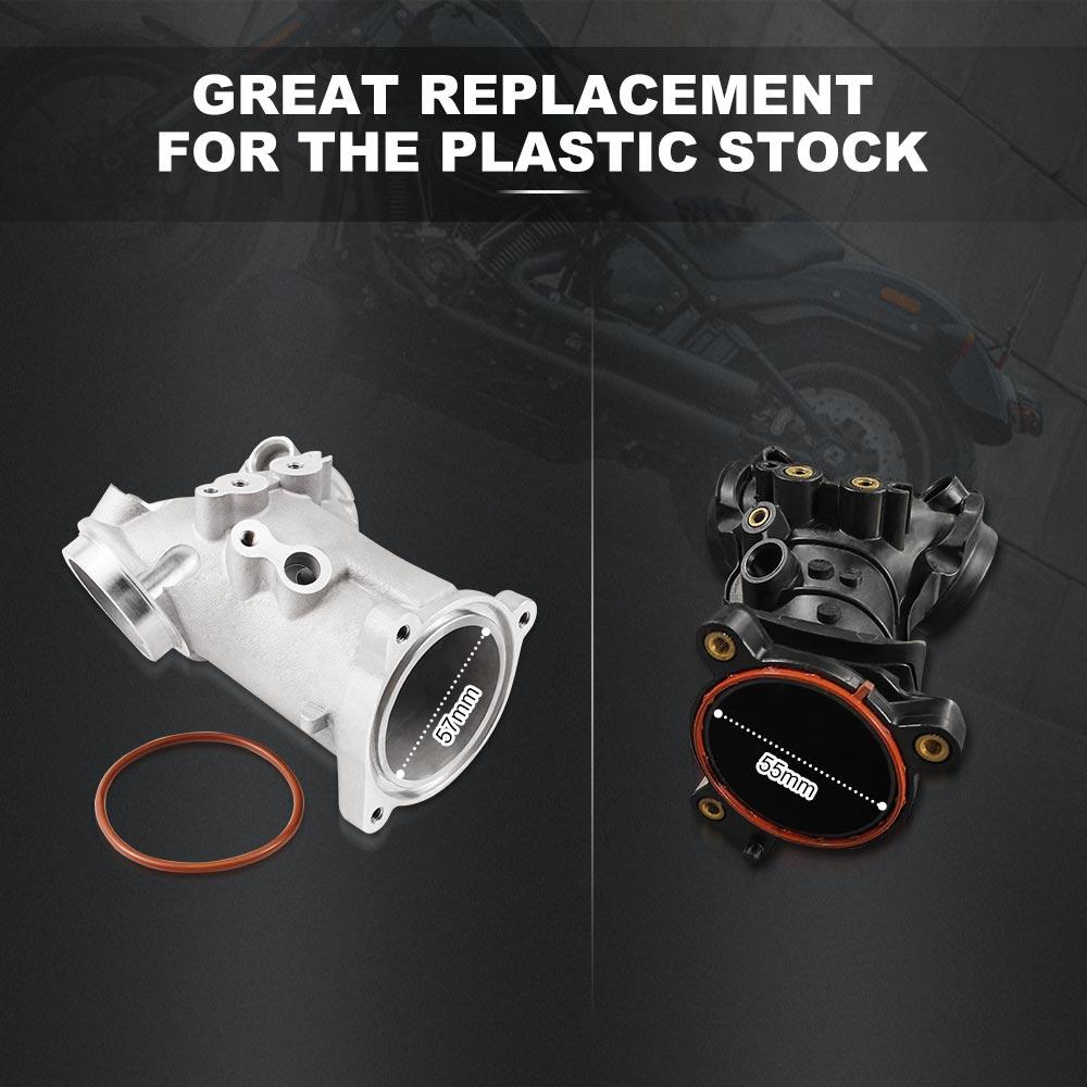 For Harley Street Glide Road Glide Road King Special Street Bob Fat Bob Fat Boy 114 Breakout Intake Manifold 57mm Air Intake M8
