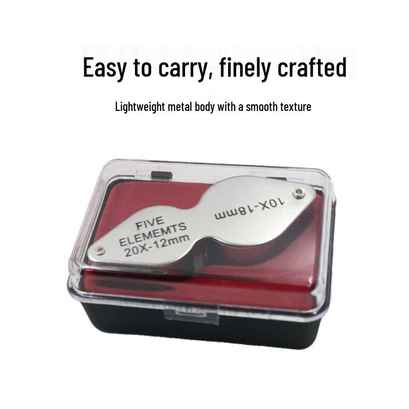 Портативная 30-кратная складная лупа для оценки ювелирных изделий и антиквариата