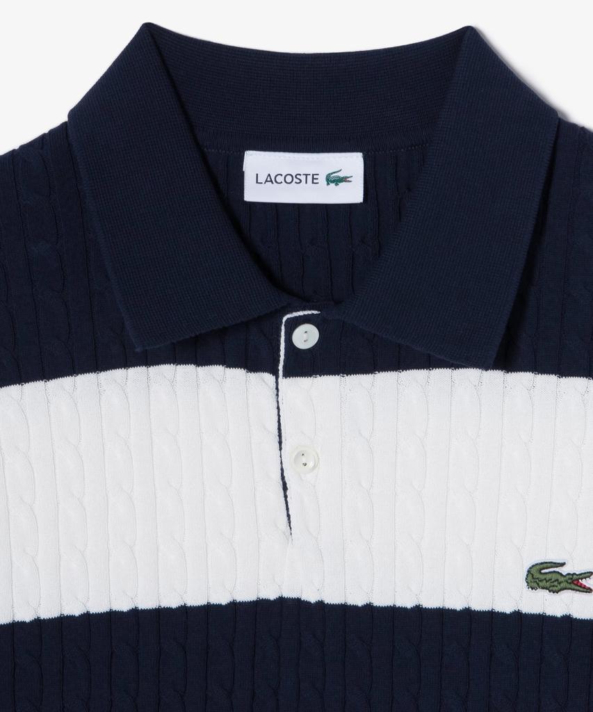 LACOSTE Men'S Cable Short Sleeve Sweater Polo Shirt Ph368E-56G Hde