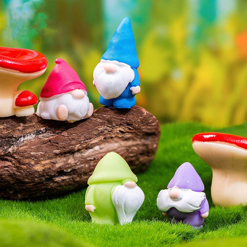 Resin Mini Gnome Figurines Mushroom Pumpkin Desktop Knick-knack Garden Elf  Easter Christmas