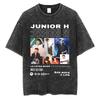 Singer Junior H Sad Boyz Washed Vintage Tshirt Summer Men Women Casual Fashion Oversized TShirt Mens Hip Hop Aesthetic T Shirt