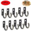 10 Pcs Retro Shelf Storage Key Holder Single Prong Hook Wall Door Metal Antique Hooks Coat Hanger