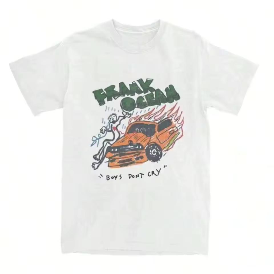 Frank O-Ocean Blonde T shirts Additions Men Women Pure Crazy Frank Boys Don'T Cry Tee Shirt Clothing Loose Halftime Show Shirt