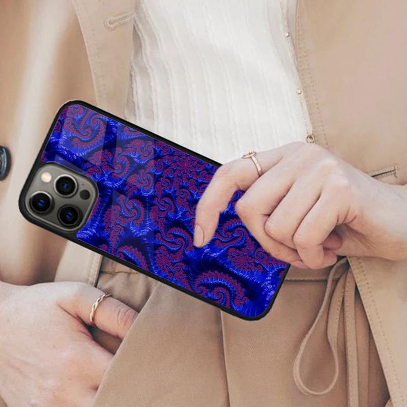 Blue Based Abstract Pattern Magnetic Phone Case For APPLE iPhone 17 Air 16 14 13 12 Pro Max 15 Plus Wireless MagSafe Cover
