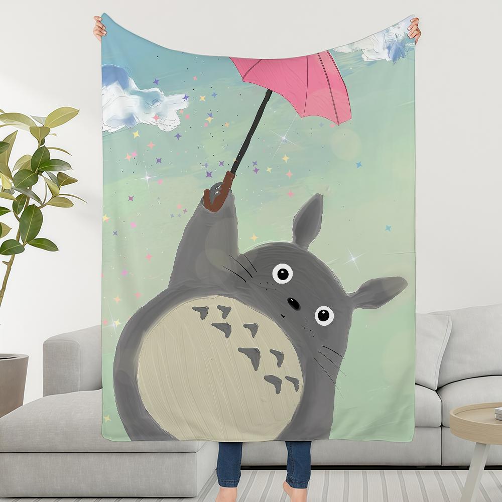 Classic Cartoon T-Totoro-S Cute Blanket Soft Warm Furry Throw Super Kids Toys Bed Sofa Car Cradle