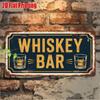 Металлическая табличка D Flat Large Vintage Whiskey Bar x см Рустикальная алюминиевая настенная табличка с надписью WHISKEY BAR и иконками виски