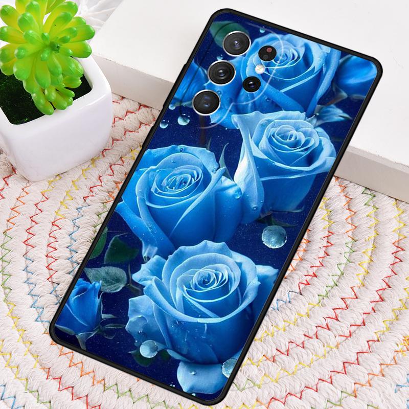 Чехол для телефона с цветком синей розы для Samsung Galaxy note 10 pro S26 Ultra S23 S24 FE S25 S21 S22 PLUS противоударный