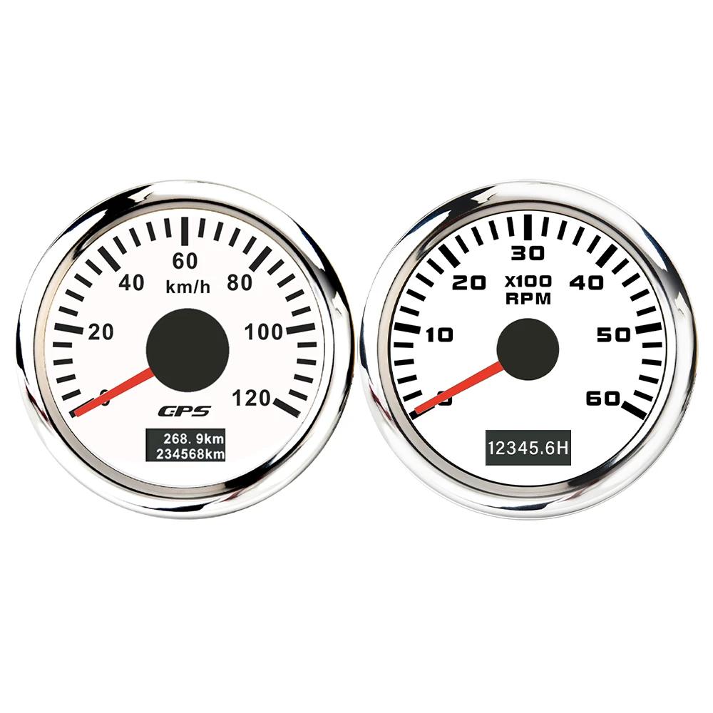ELING 52 мм Набор из 2 датчиков GPS Спидометр 30 60 80 120 200 км/ч 3K 4K 6K 8K Тахометр RPM с подсветкой для Автомобиля Лодки Грузовика