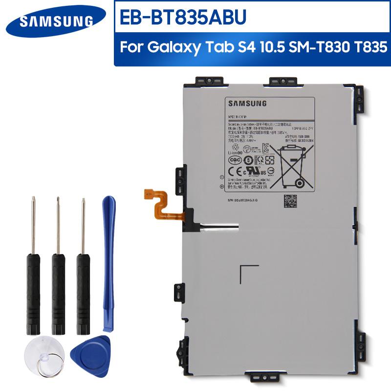 Оригинальный перезаряжаемый литий-ионный аккумулятор для Samsung Galaxy Tab S4 10.5 SM-T830 T830 SM-T835 T835 EB-BT835ABU Аккумулятор для планшета 7300 мАч