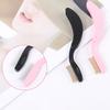 Eyelash Brush Foldable Portable Lightweight Multifunctional Safe Separate Eyelashes Curved Plastic Handle Stainless Steel Teeth Eyebrow Steel Comb