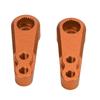 1 Pair RC 25T Metal Servo Arm Aluminium Alloy Servo Steering Arm for 1 8 1 10 Remote Control Car Orange